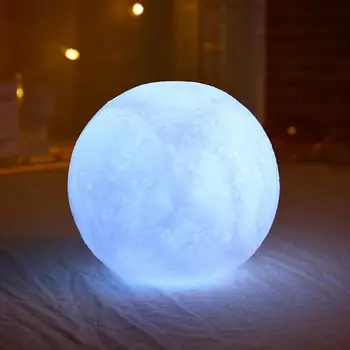 

LED Moon Lamp Silicone Battery Operated Night Light Bedroom Decoration Gift Energy Saving and Environmental Protection