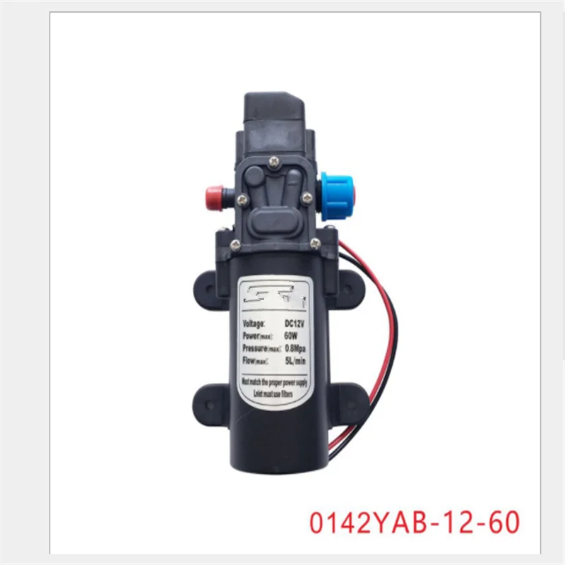 Горячая Высокое качество Быстрая DC 12V 60W 5L/Min 0.8Mpa воды высокого давления мембранный самовсасывающий насос