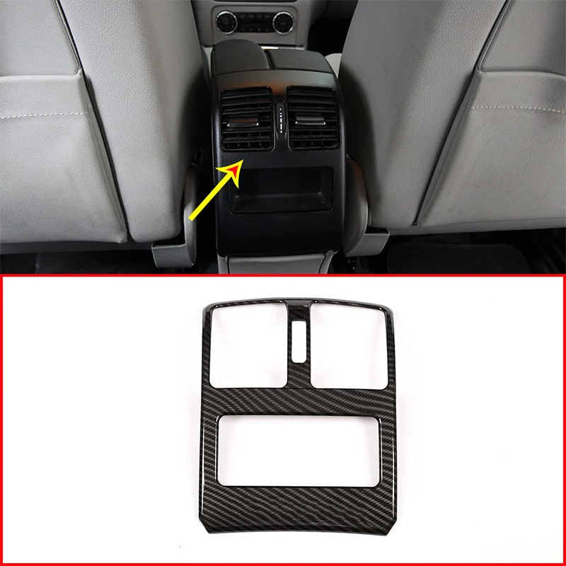

Carbon Fiber ABS Chrome Air Conditioning Vent Outlet Cover Trim For Mercedes Benz GLK Class X204 200 300 360 Auto Accessories