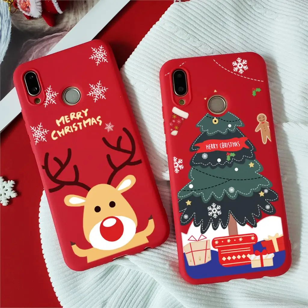 

Christmas New Year Deer For Huawei P20 P30 Mate 20 30 10 Lite Pro P Smart 2019 Nova 3 4 5 5i P9 P8 P10 Lite 2017 Case Coque Soft