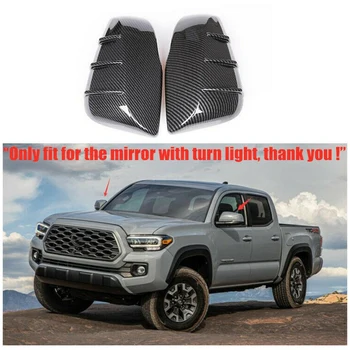

Carbon Fiber Black Side Door Mirror Cover Trim for Toyota Tacoma 2016- 2019 Rear View Mirror Cover Cap