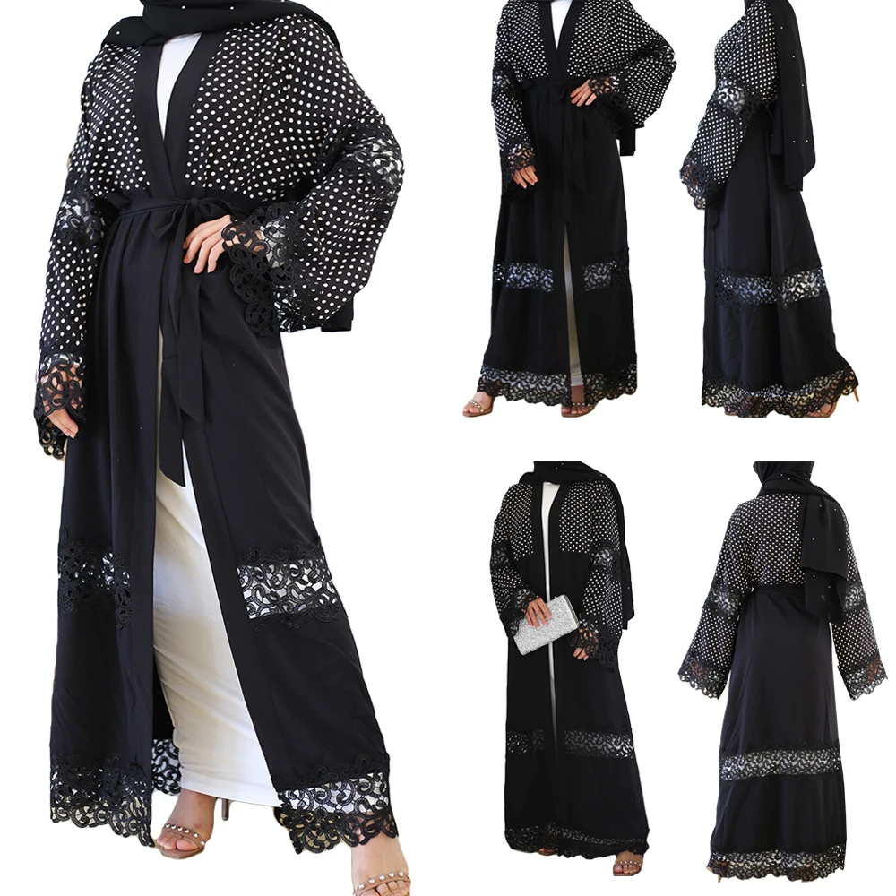 

Abaya Kaftan Women Long Sleeve Maxi Dress Dubai Open Cardigan Kimono Ramadan Prayer Robe Islamic Kaftan Robe Caftan Muslim