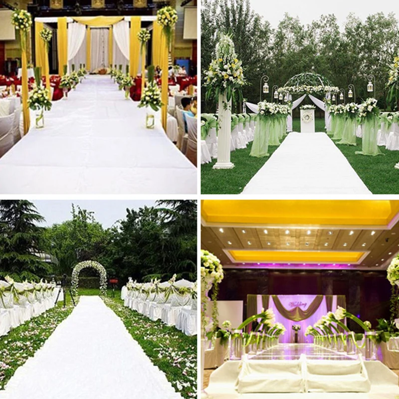 Outdoor Weddings Party Thickness 1.0 MM Various Colors Carpet Wedding Aisle Runner White Red Aisle Festival Runner Red Carpet