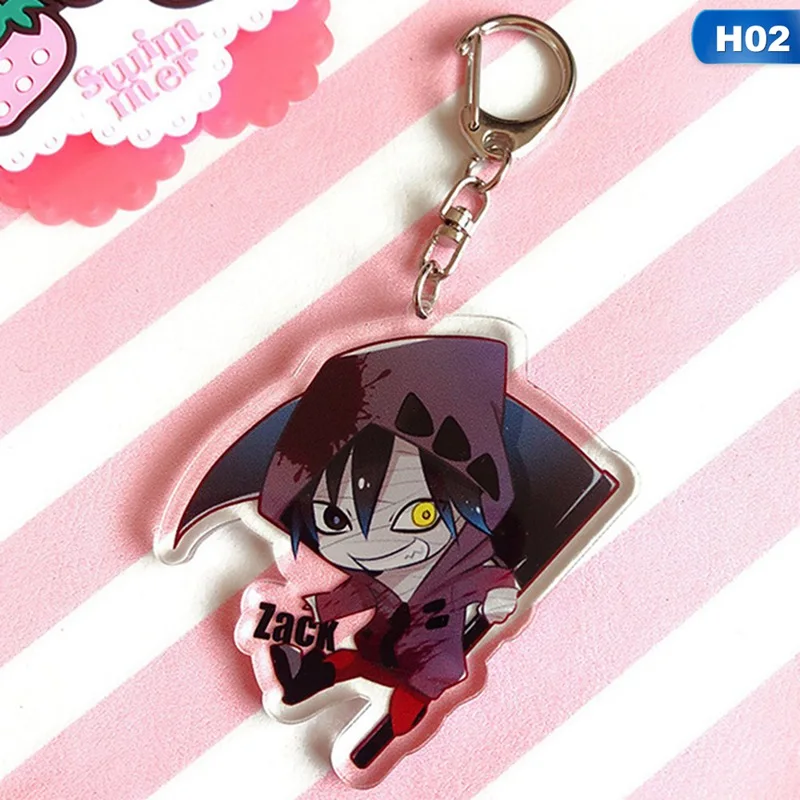 Anime Angels of Death Figure Acrylic Stainless Steel Keychain