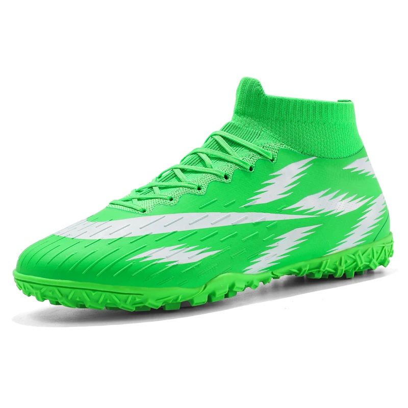 Футбольная обувь; Оригинальные тренировочные бутсы; Новые Красивые молодежные ботинки зеленого цвета; травяное покрытие; футбольная обувь; спортивные кроссовки - Цвет: Green TF
