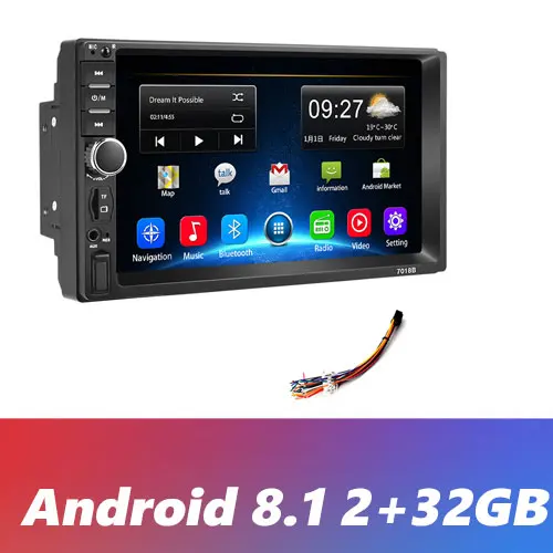 Podofo 2 din Android 8,1 автомобильный Радио gps мультимедийный плеер универсальный авто стерео видео MP5 плеер авторадио gps wifi Bluetooth FM - Цвет: 2 32GB Radio only