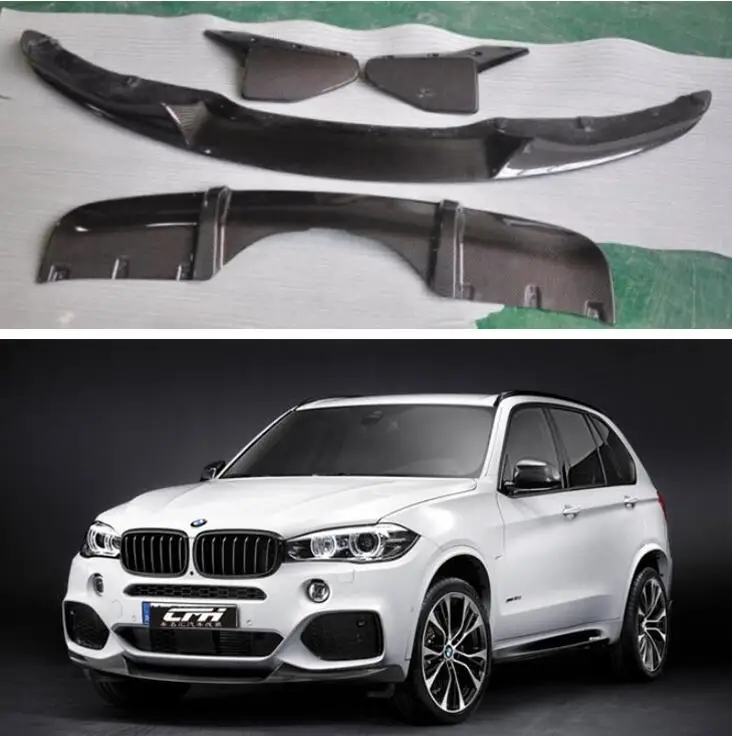 Углеродное волокно передняя губа и задний бампер диффузор крышка и боковые сплиттеры для BMW X5 F15 M-Sport год