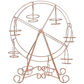 

Rose Gold Ferris Wheel Cake Display Stand Stainless Steel Wedding Dessert Cake Decorating Tools Kitchen Baking Accessories