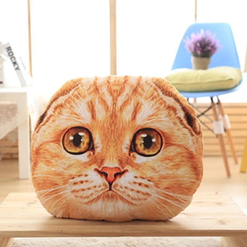 2yellow 40cm 40 см и 50 см кошачья Автомобильная подушка, подушка для дивана креативная набивная подушка для сиденья в форме кошки подушка для сиденья животное кукла игрушка детский подарок - Color: 2yellow 40cm