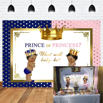 

Royal Twins Party Backdrop for Picture Newborn Pink Crown Backdrops for Baby Shower Boy or Girl Photo Background