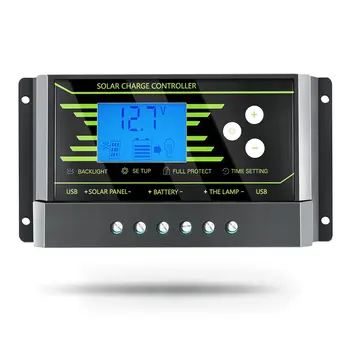 

Y-SOLAR PWM Solar Controller 24V/12V 10A Back-light LCD Dual USB Solar Charge Regulator with Load Light & Timer Control
