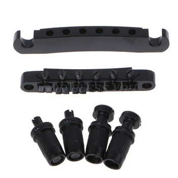 

Guitar Tune-O-matic Bridge Tailpiece Tail Style Set Black