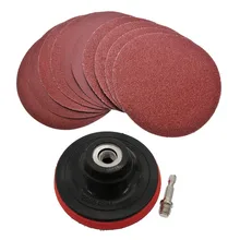 

10pcs 4inch Sanding Discs 100mm Hook&Loop Sandpaper With Backing Pad M10 Set For Sanding And Polishing Furniture And Wood Metal