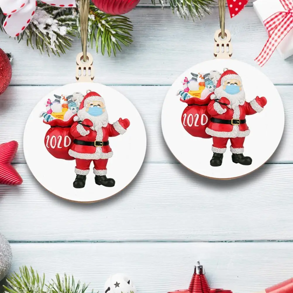 

Santa Wooden Hearts Christmas Tree Decoration Gift Handmade Decoration Supplies Tags Christmas O8V4