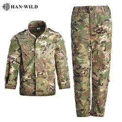 Roupas camufladas infantis estilo militar, calças e camuflagem para acampamento, uso ao ar livre