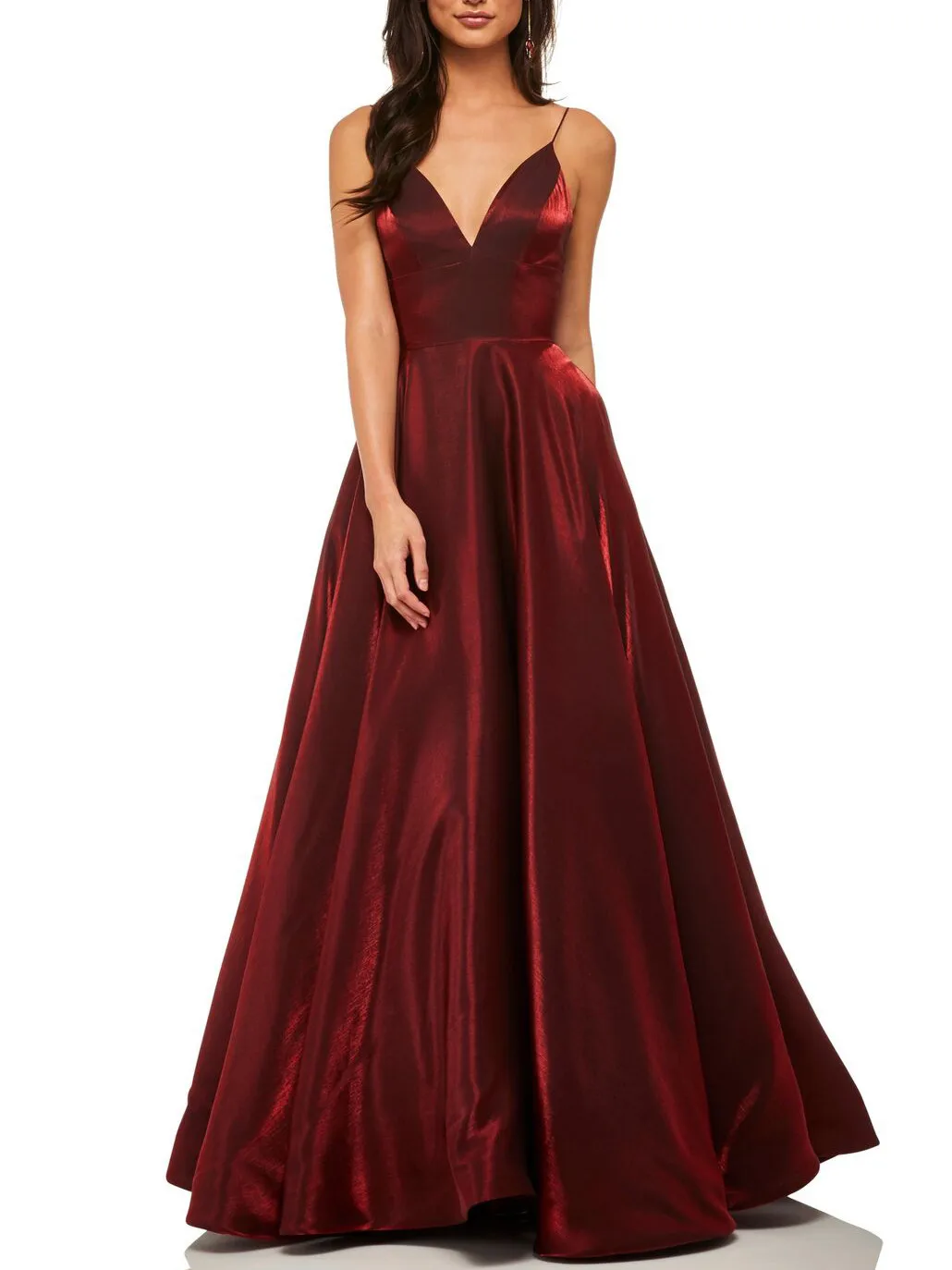 Robe De Soiree, Длинные вечерние платья с карманами,, v-образный вырез, вечернее платье, атласное, на тонких бретелях, Abiye vestido de festa