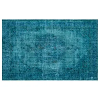 

Handmade Turquoise Vintage Overdyed Turkish Area Rug 207x313 Cm-6'9''X10'3''