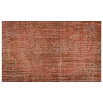

Handmade Orange Vintage Overdyed Turkish Area Rug 156x262 Cm-5'1''X8'7''
