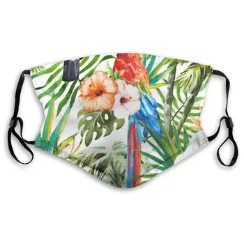 

LAURA FERGUSON Half Face Mask with Filter Unisex Tactical Winter Face Cover for Outdoor Sport Rainbow Bird