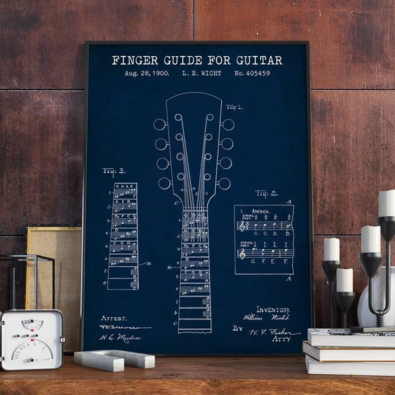 Guitar Patent Canvas Prints