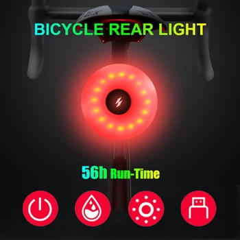 

NEWBOLER LED Bicycle Tail Light 5 Modes Usb Chargeable Bike Rear Lights IPX5 Waterproof Safety Warning Cycling Helmet Back Light