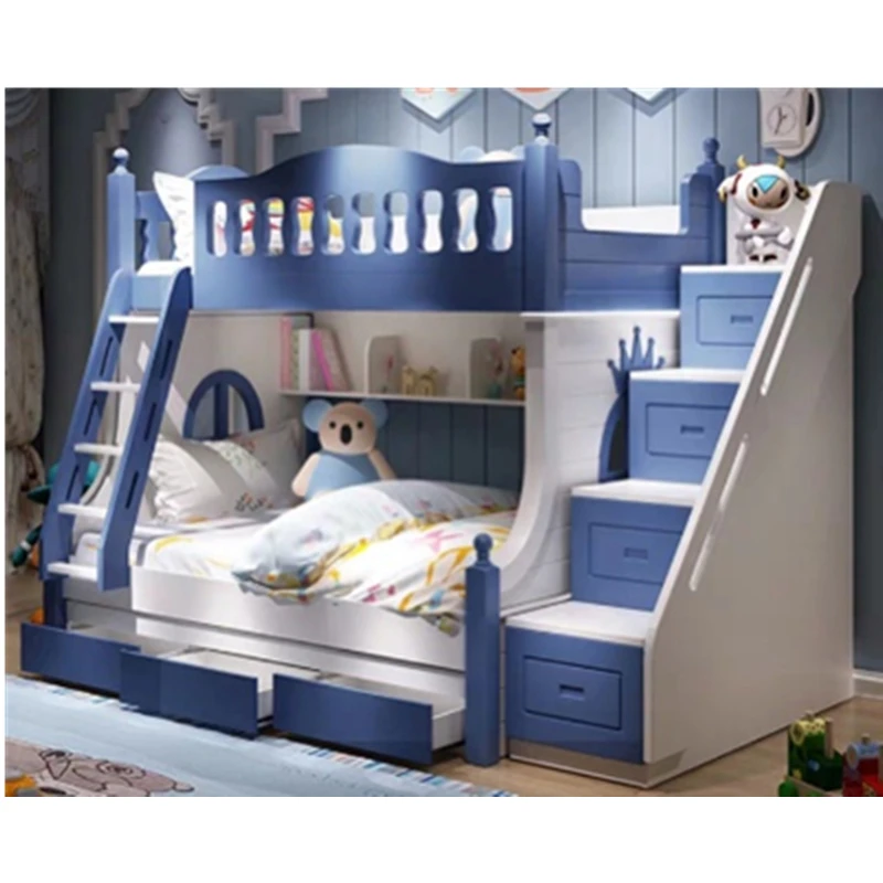 Nueva litera popular de madera, cama de diseño italiano para niños, cama de  madera sólida - AliExpress Muebles