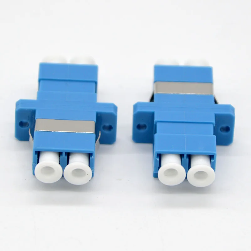 100pcs New Optic Fiber Adapter Connector LCPC Single Mode Fiber Optic Coupler Flange Connector Wholesale Free Shipping To Brazil