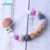 Handmade Free Personalized Name Силиконовые Деревянные Зажимы Для Соски Безопасная Цепочка Для Прорезывания Зубов Baby Teether Eco-friendly Dummy Clips Holder