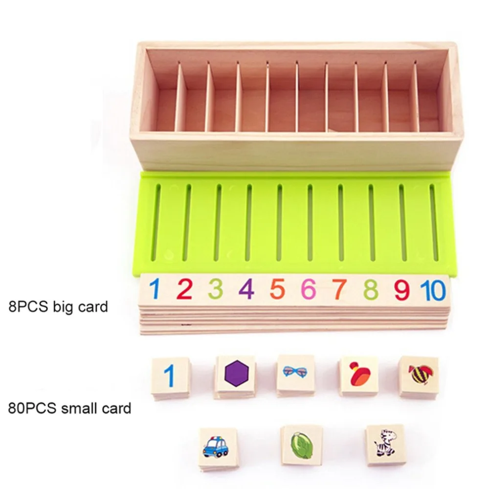 Wooden Knowledge Box Classification Box For Children Intelligence Learning Puzzle Wooden Creature Cartoon 3D Puzzle