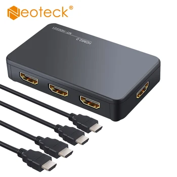 

Neoteck HDMI Switch 4k HDMI Splitter HDMI Switch 3 in 1 Out HDMI Switch with IR Remote Control Supports 4k@60HZ 3D HD1080P