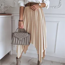 Плиссированные женские Юбки Модная эластичная мини-юбка с высокой талией плиссированная юбка миди Saias Faldas Jupe Femme