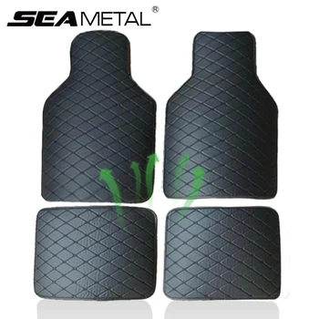 

Universal Car Floor Mats Leather Interior Car Carpet Pad Mat Non-slip Car Rugs Cushion Anti Scratch Protection Auto Accessories