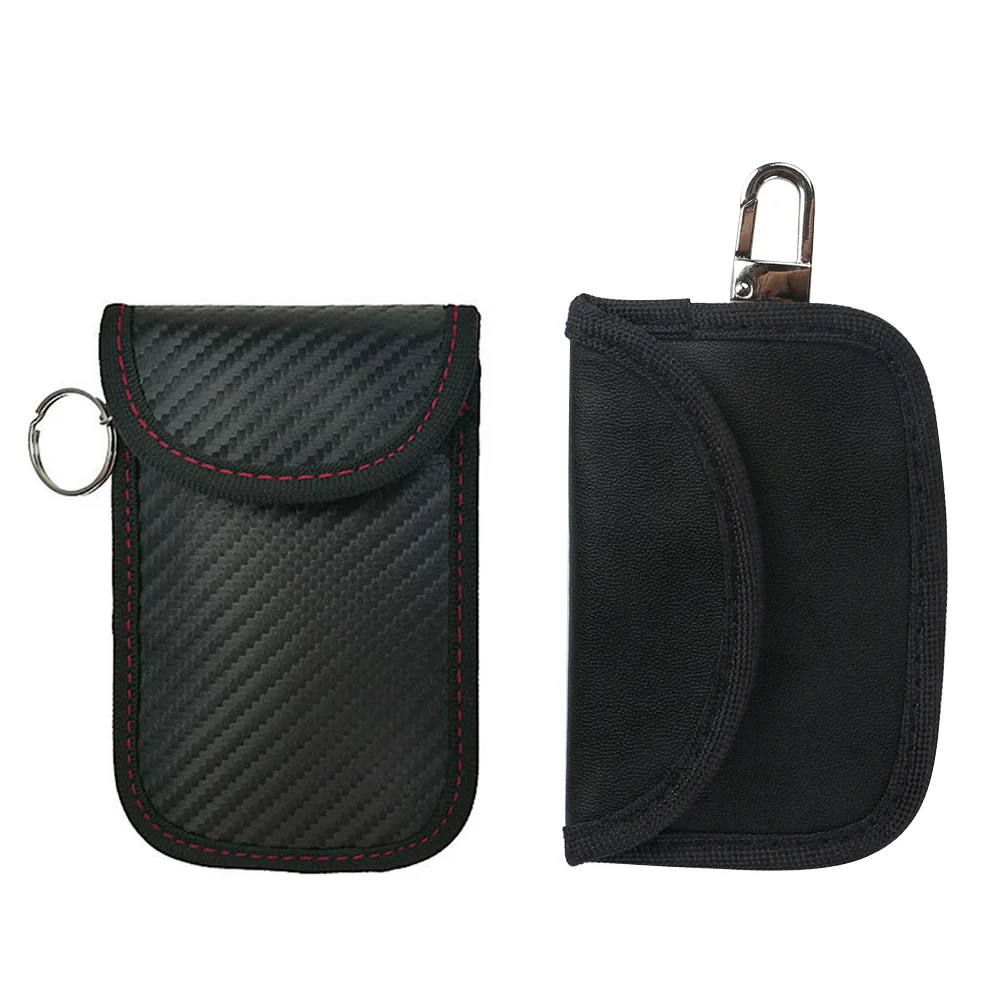 1-2 шт мини Автомобильная сумка Фарадея сигнальная защита блокатор однослойный/двухслойный PU кожаный брелок сумка RFID сигналы блокирующий