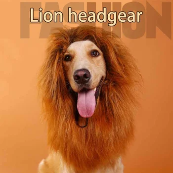 

Dog Costume Funny Pet Costume Lion Mane Wig Pet Cat Dog Dress Up Costume Muffler Scarf with Ear Pet Apparel Cat Dress