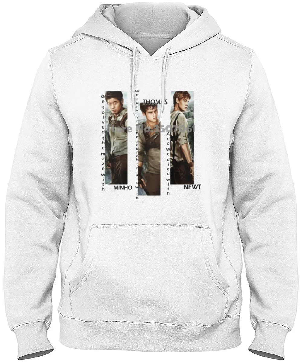 

Maze Runner - Minho , Thomas , Newt Men's White Clothing Top100% Cotton Humor Men Crewneck Hoodies & Sweatshirts