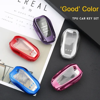 

Soft TPU Car Key Case Shell Cover For PEUGEOT 2008/301/307/3008/308/407/408/4008/508 3 buttons Key Pad Pouch keyfob House