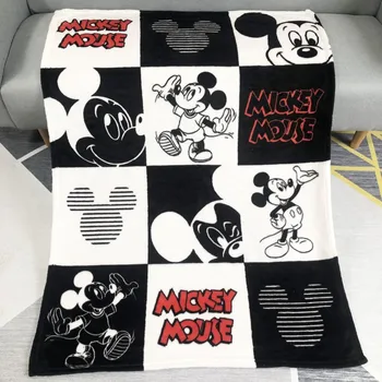 

Disney Cartoon Blue Mickey Mouse Soft Flannel Summer Covering Blanket Throw for Children Kids on Bed Sofa Couch 100x140cm
