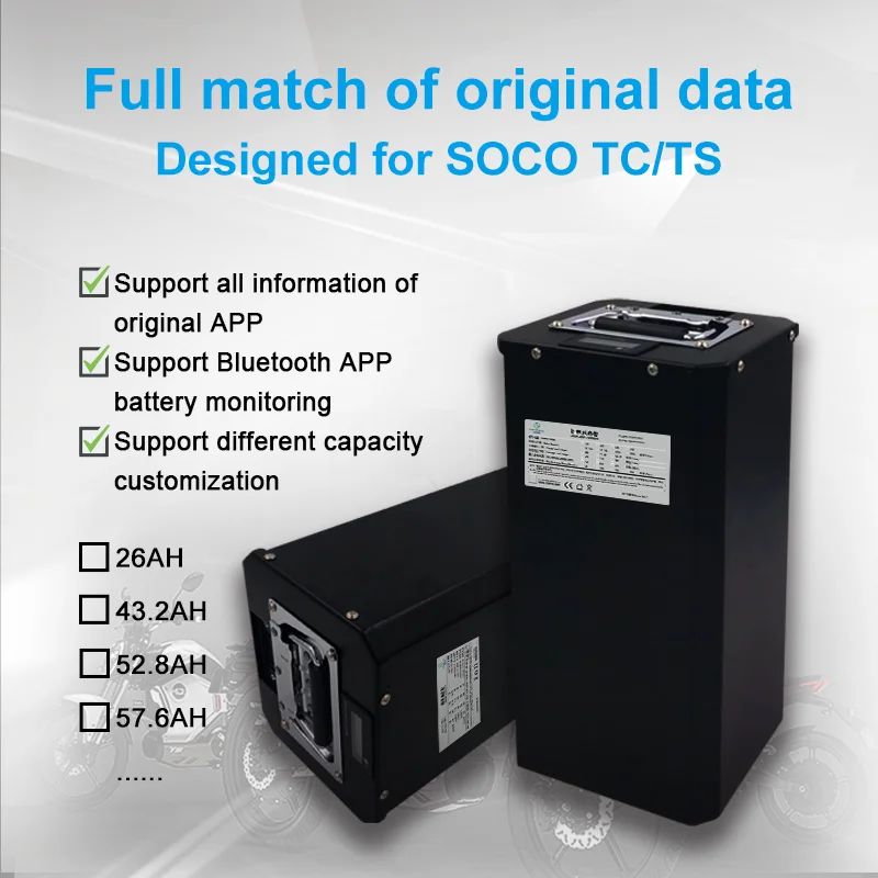 For Super SOCO TC TS Battery Original Replacement 60AH Large