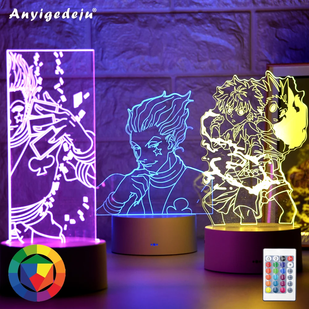 

New 3d Lamp Anime HUNTER x HUNTER Gon and Killua Figure Nightlight for Child Bedroom Decor Light Fans Gift Kids Led Night Light