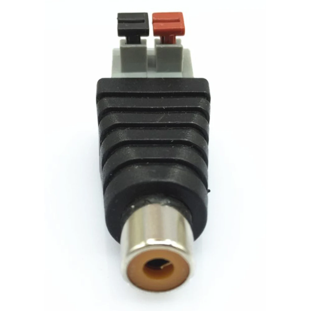 

Speaker Wire Cable To Audio Male RCA Connector Adapter Jack Plugs Replacement