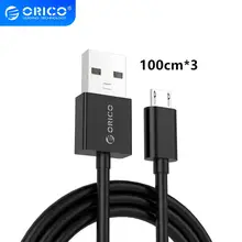 ORICO Micro USB 2,0 de carga de cable usb de datos cable de carga para teléfonos inteligentes 30cm * 5-Negro/blanca para redmi k20 pro