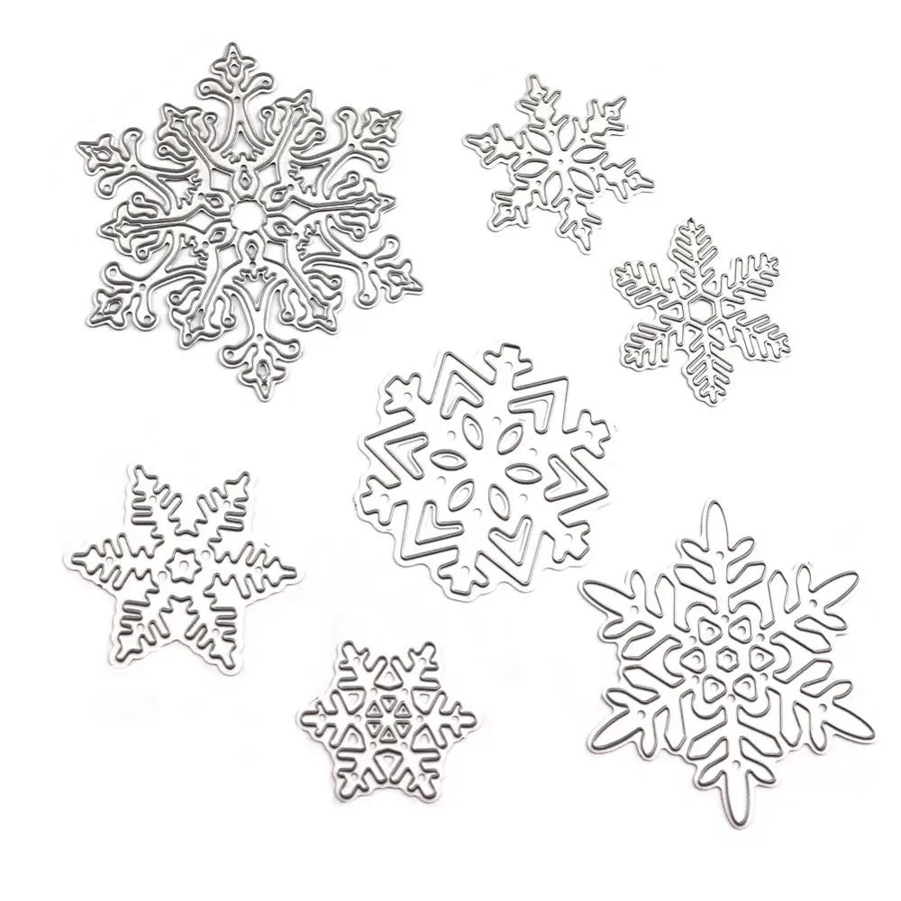 

7pc Snowflake Dies Christmas Metal Cutting Dies 2019 Craft die cut stencil for DIY scrapbooking paper card Knife model template