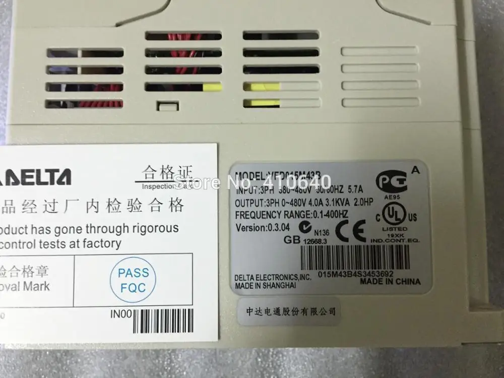 Дельта-инвертор 1,5 кВт VFD015M43B 3 фазы 380 В до 460 Номинальная Currrent 4 Новый 1500 Вт продукты с бесплатной доставкой