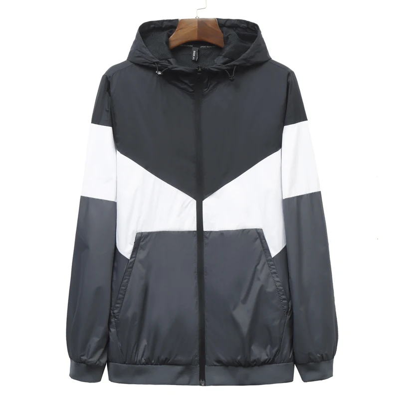 Весенняя и Осенняя новая мужская куртка модная куртка с капюшоном с принтом Повседневная рубашка для молодых мужчин плюс размер 10XL 9XL мужская одежда