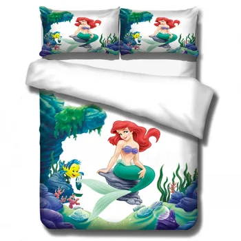 

3D Disney Frozen 2 Elsa and Anna Mermaid Princess Bedding Set Twin Queen King Size Bed Sets Duvet covers for Girls Children Room