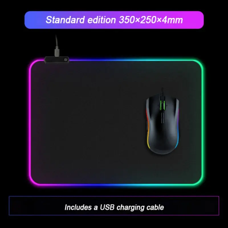 Два типа коврик для мыши RGB клавиатура Коврик для мыши Расширенный игровой коврик для мыши геймер Коврик для мыши Нескользящий Резиновый Коврик