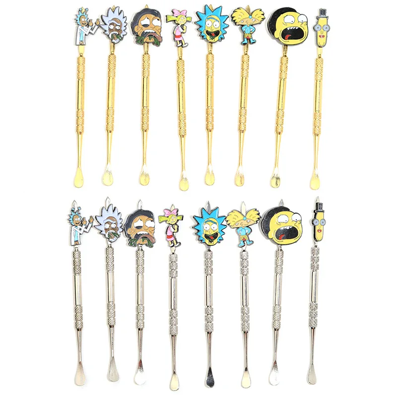 

2Pc Spoons Retro Brass Dragon Portable Ear Cleaning Tool Ear Pick Wax Remover Curette Cleaner Hookah Tool Powder