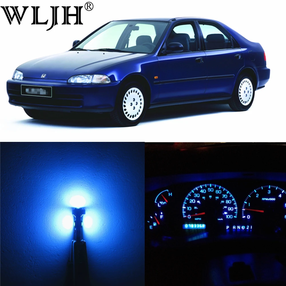 WLJH 23x приборная панель кластера тире датчик светодиодный свет комплект для Honda Civic EG EX EJ EK SRS DX LX SI HX Civic Del Sol 1992-2000
