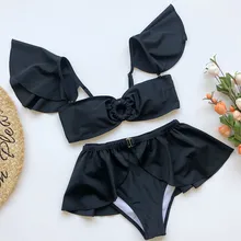 INGAGA New Bandeau Bikinis Sexy Ruffle Biquini Three Piece Swimsuit Feamle High Waist Dress Swimwear Women 2020 Beach Bathers INGAGA New Bandeau Bikinis Sexy Ruffle Biquini Three Piece Swimsuit Feamle High Waist Dress Swimwear Women 2020 Beach Bathers