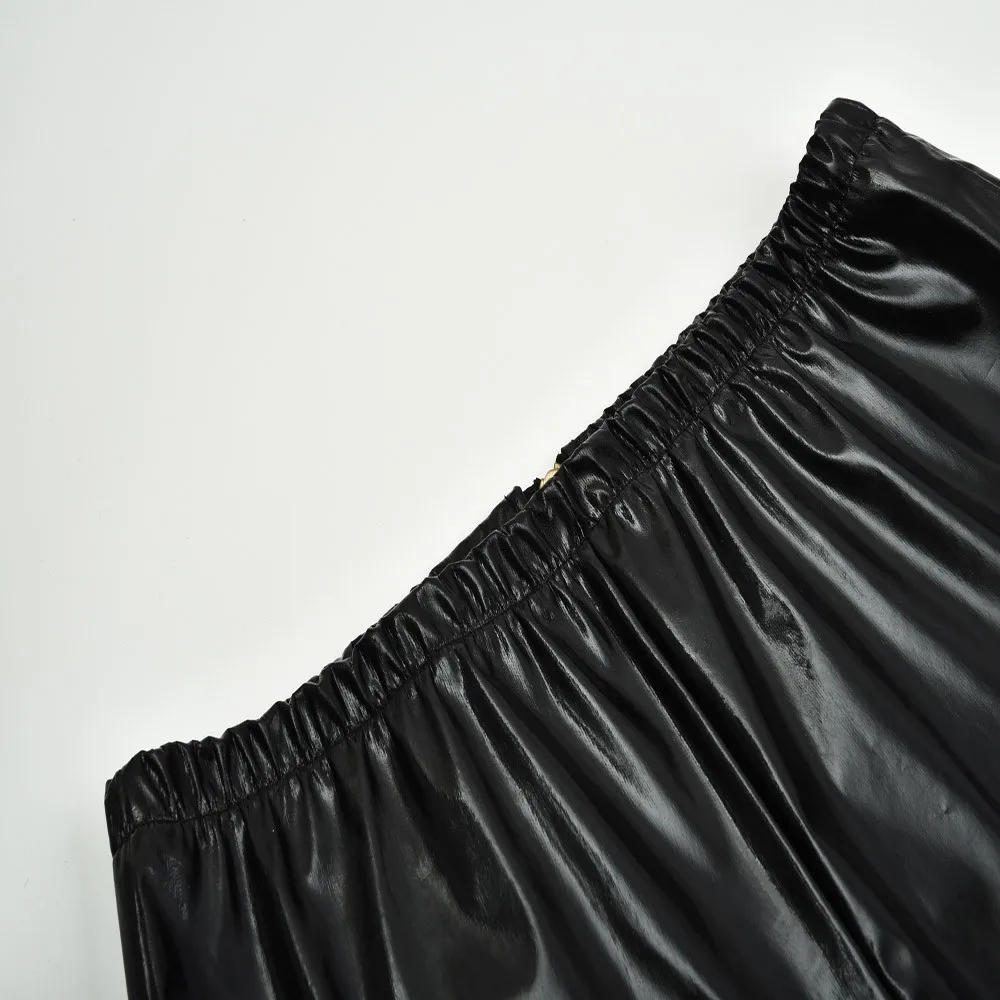 Женские сексуальные штаны с эффектом пуш-ап, на молнии, искусственная кожа, Клубная одежда, обтягивающие брюки, женские облегающие колготки, брюки